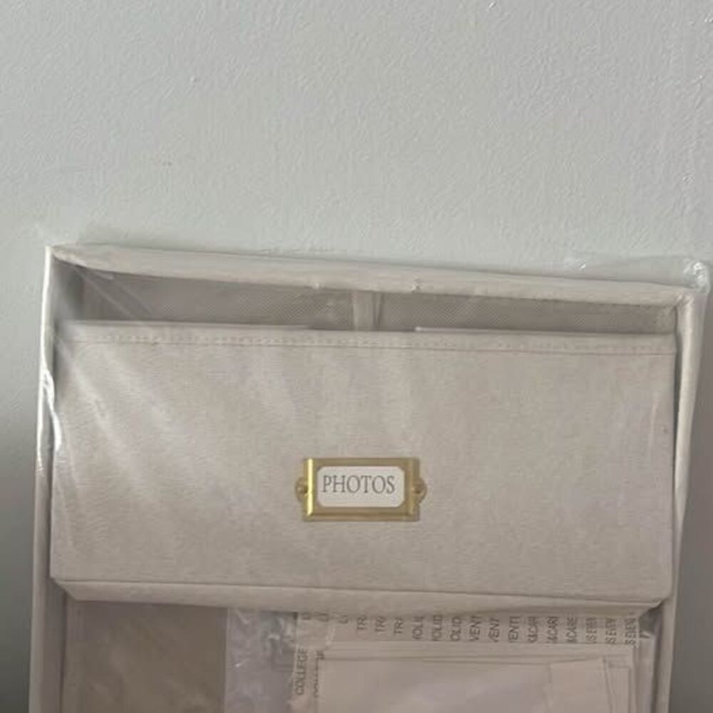 Fabric Photo Storage Box with Dividers